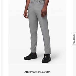 Lululemon Size 32 Waist ABC Pant Classic *34 in Light Cast